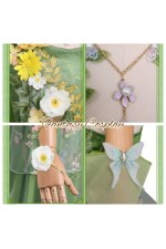 Identity V Gardener Eternal Summer Shall Not Fade Green Formal Dress Cosplay Costume